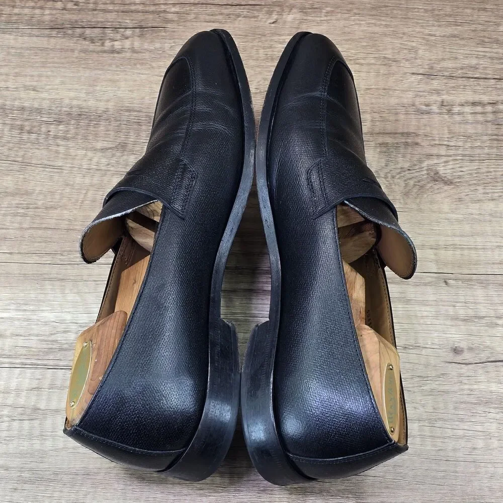 Boss By Hugo Boss Colby Loafers Men's Size 9 Black Textured Leather Dress Shoes